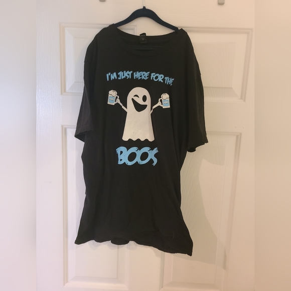 I Am Just Here For The Boos GHOST BEERS black T SHIRT SIZE M, Pre-owned. - Picture 1 of 6